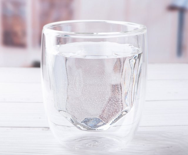 Double Wall Glass Cup With Logo on Side 350ml/11.8oz