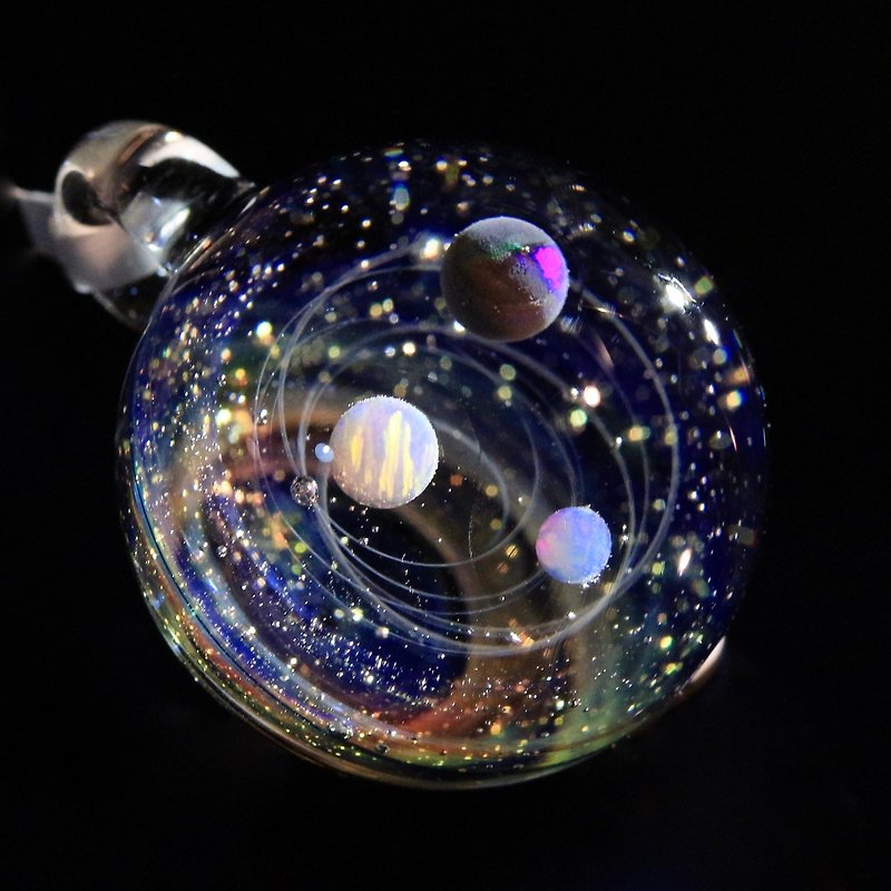 宇宙玻璃球 - 項鍊 - 玻璃 多色