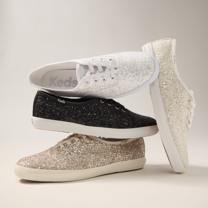 KEDS CHAMPION GLITTER CEL 經典格麗特鞋面 香檳金 WF66849 - 女休閒鞋/帆布鞋 - 其他材質 