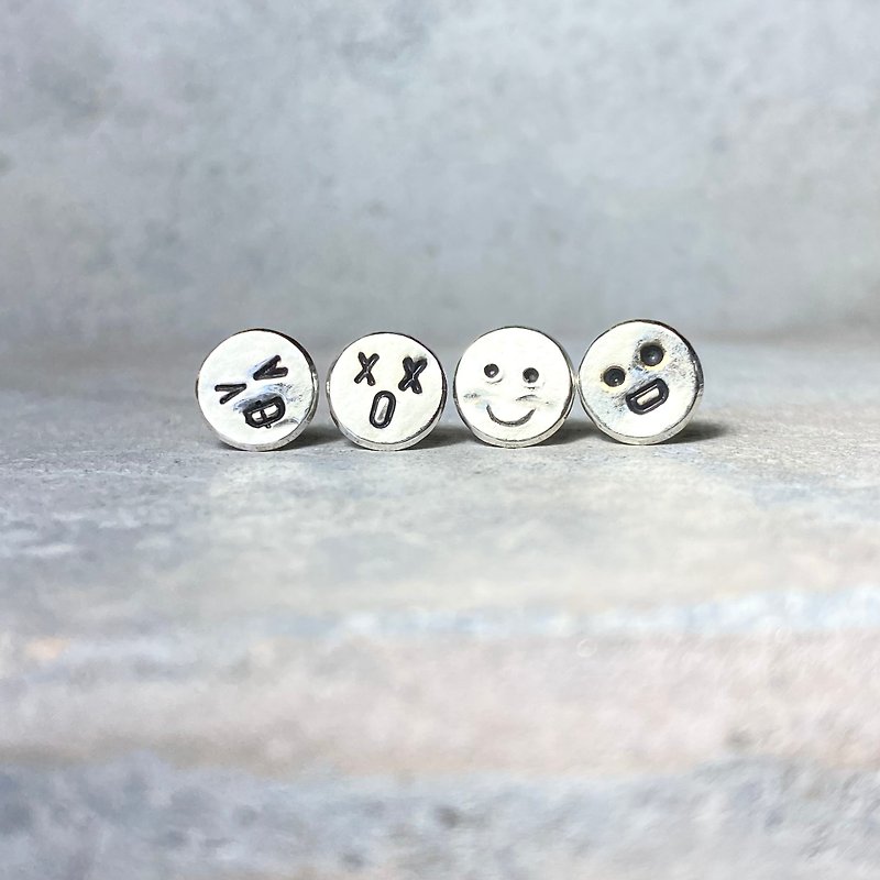 MIH Metalworking Jewelry | Emoji sterling silver earrings silver earrings