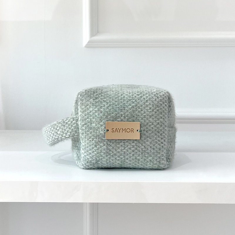 Cushion pouch_teddy mint - 化妝包/收納袋 - 其他材質 多色