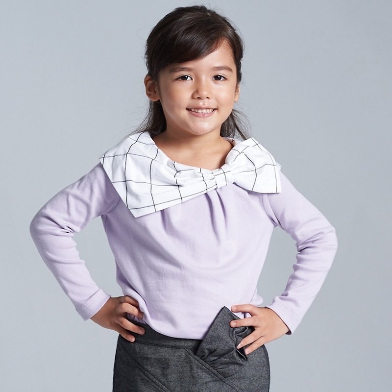 Butterfly shawl collar - Tops & T-Shirts - Cotton & Hemp Purple