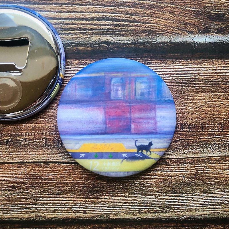 Magnetic bottle opener-badge-pin - แม็กเน็ต - โลหะ หลากหลายสี