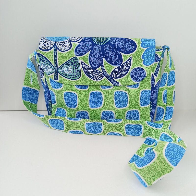 Women's shoulder bag made of natural cotton. - Clutch Bags - Cotton & Hemp Multicolor