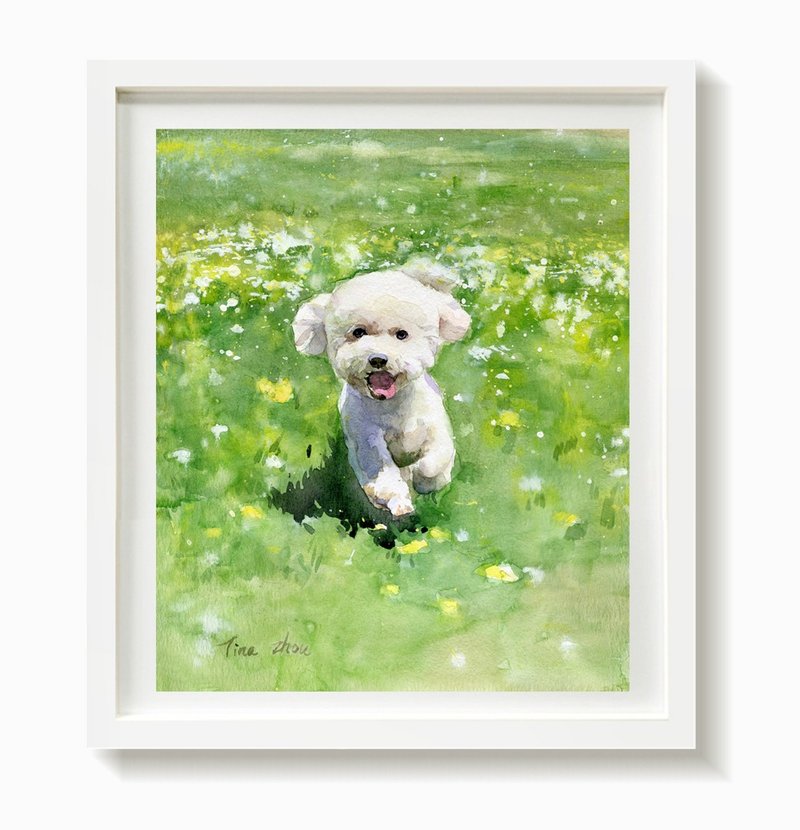 Watercolor Animals - Dog Memorial - Pet Shop Decoration - Bichon Frise Gifts - Gifts - Posters - Furry - โปสเตอร์ - กระดาษ 