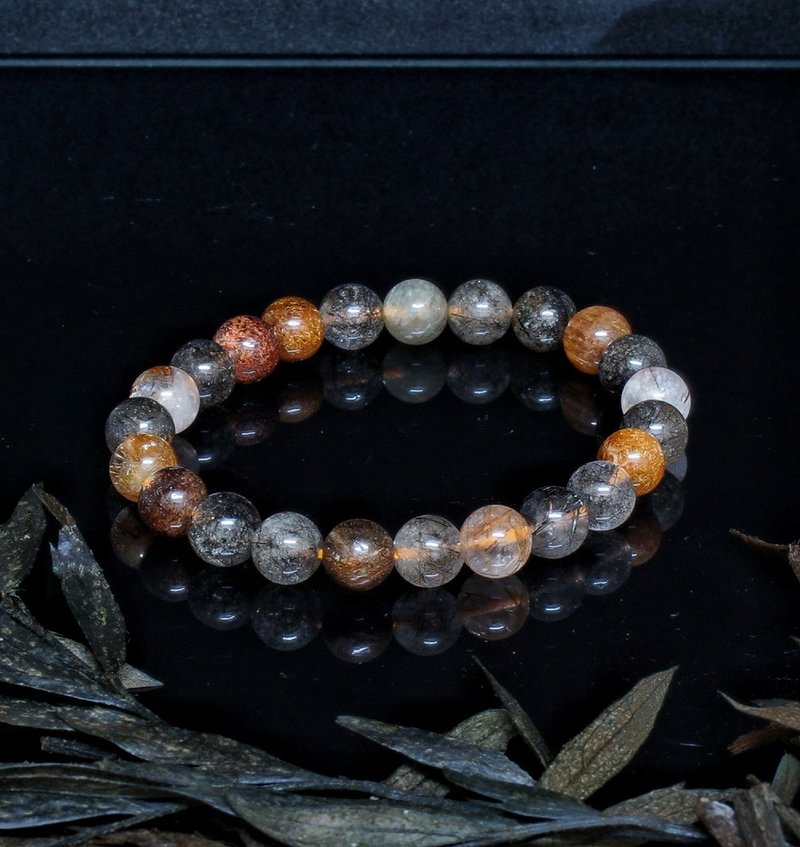 Multi 7.8mm Rutilated Quartz Bracelet - Bracelets - Crystal 