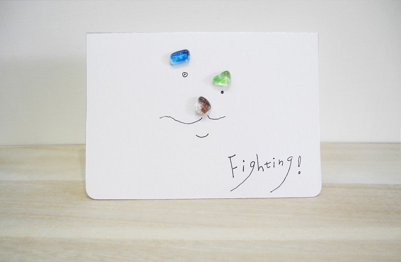 Highlight Come Back/ Fighting Glass Small Object Universal Card - Cards & Postcards - Paper Blue