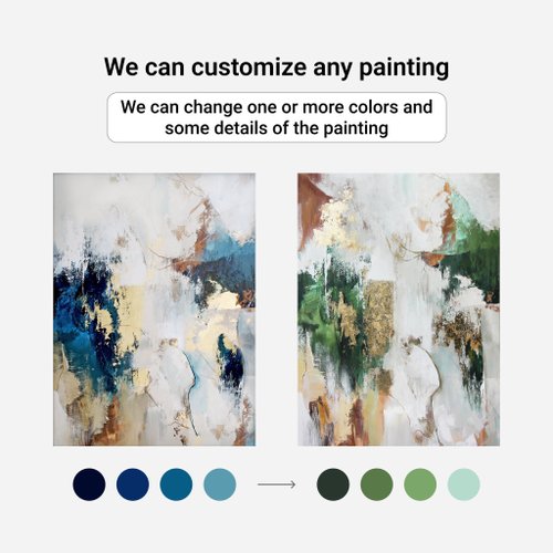 キャンバスウォールアート グレーとゴールドの抽象画 | グレーベージュ