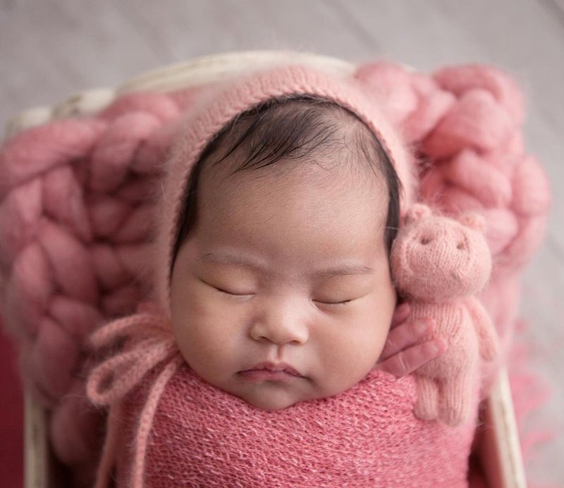 Knit baby toy hippo, photo props for newborn photography. - Kids' Toys - Other Materials Pink