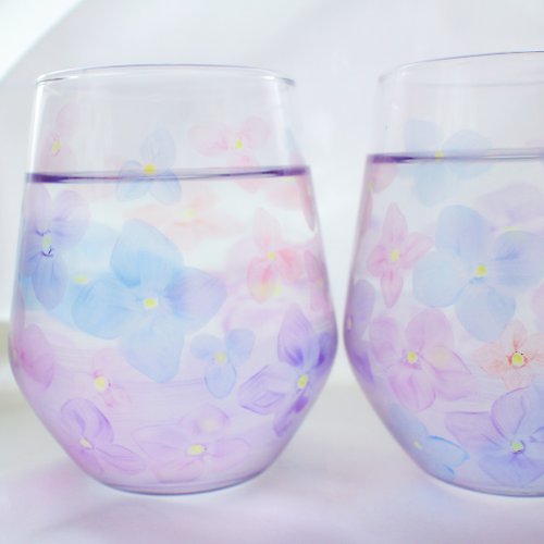 blanche-neige 透き通る紫陽花のグラス