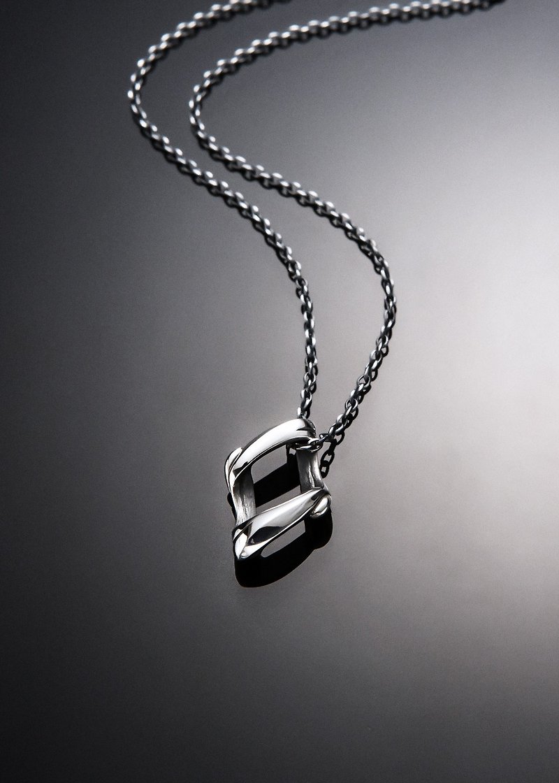 Sterling Silver Necklaces Silver - Ocean Collection PENDANT | Plain Ocean Rhombus Simple Necklace (S)