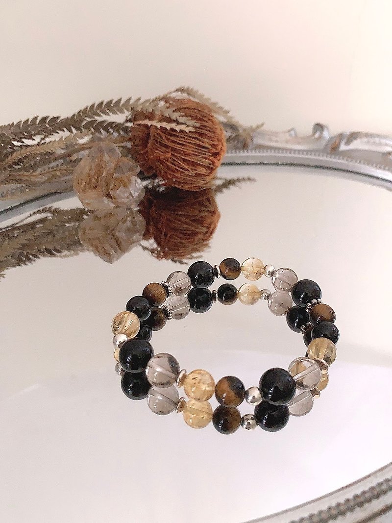 Kingly Style/S925 Silver Natural Crystal Energy Bracelet/Customized Gift - Bracelets - Crystal 