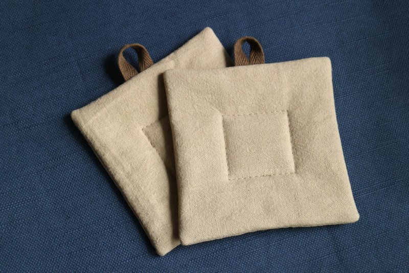 Square Coaster/ Khaki - Coasters - Cotton & Hemp Khaki