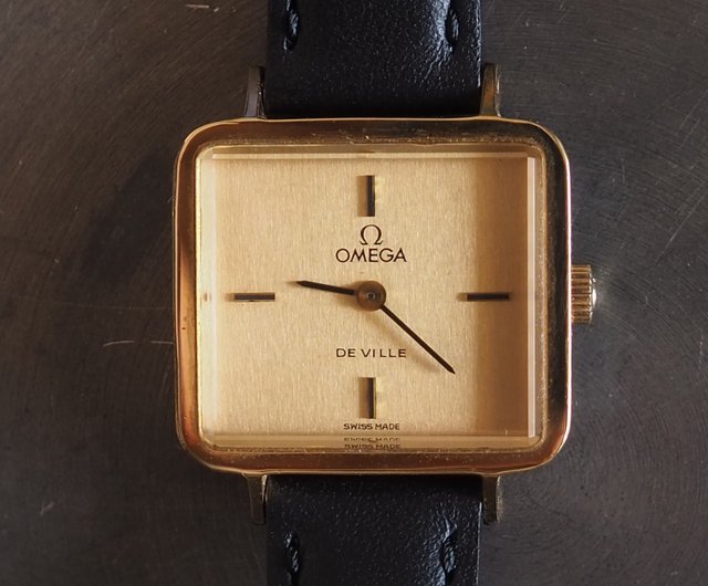 OMEGA オメガ DE VILLE エメラルド ウォッチ 腕時計 ゴールド ブラック