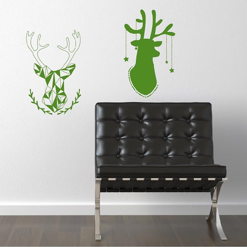 Paper Wall Décor - "Smart Design" creative non-marking wall stickers Star Elk 8 colors available