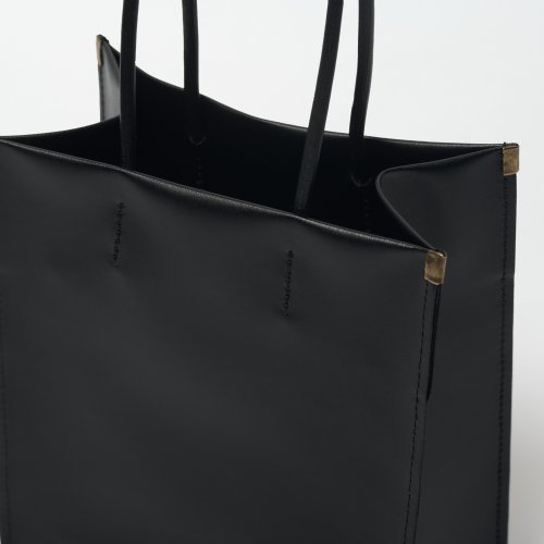 shopper mini black】トートバッグ/紙袋/ラミネートキャンバス