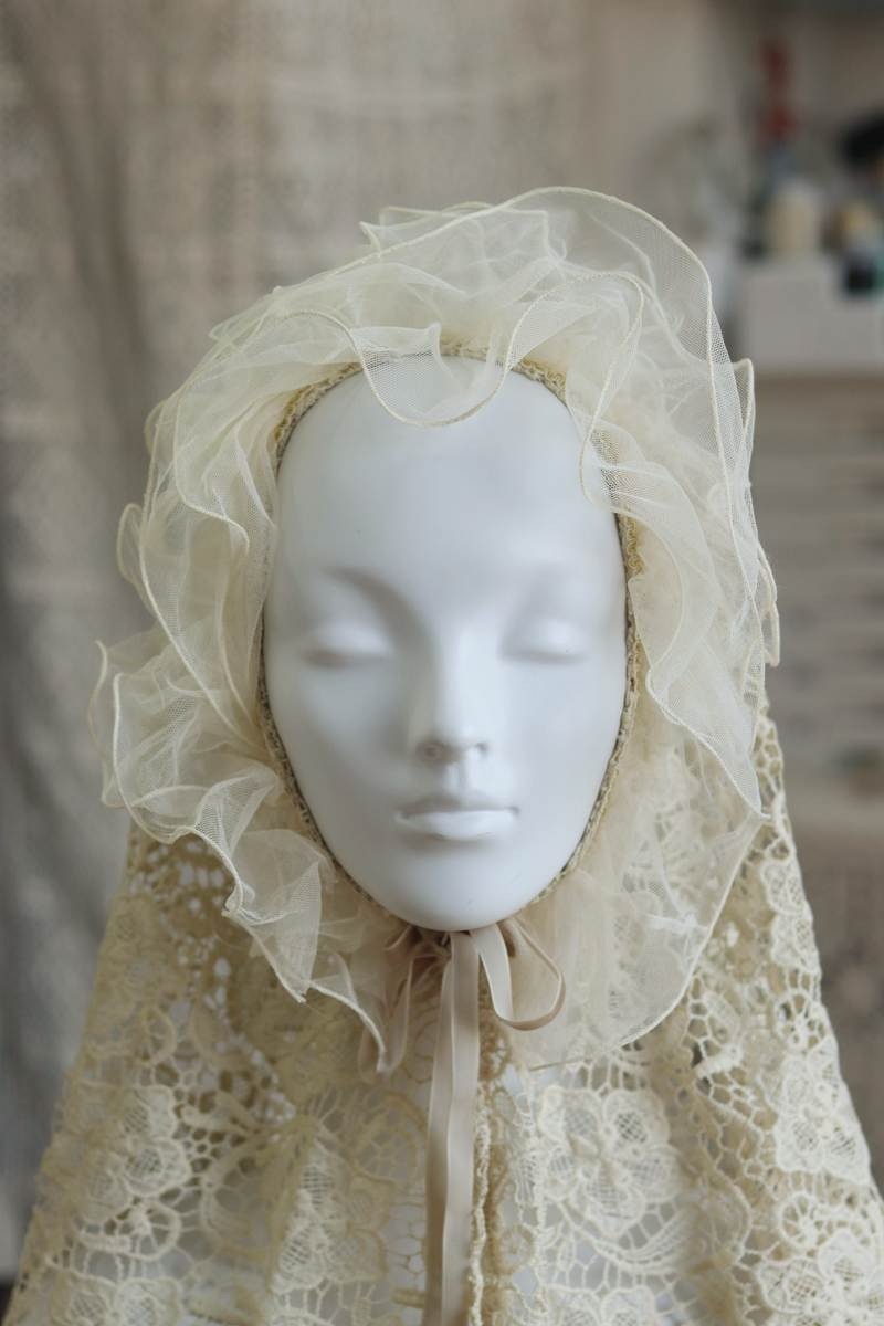 Vintage hand-dyed distressed 20s style bridal embroidery handmade hair accessories - เครื่องประดับผม - วัสดุอื่นๆ 