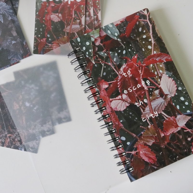 Qian Siong series of original plant coil notebooks to escape the city notebook set - สมุดบันทึก/สมุดปฏิทิน - กระดาษ 