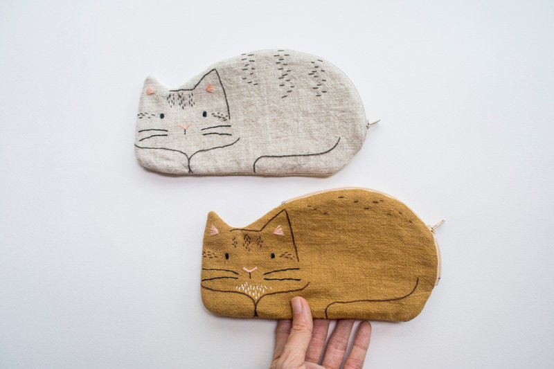 Cat Loaf zip pouch - 其他 - 棉．麻 多色
