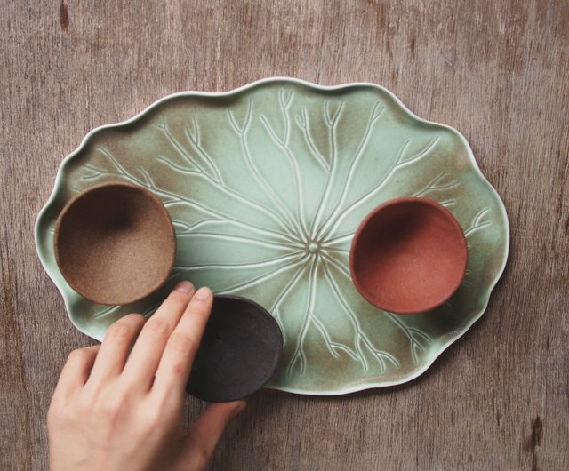 茶合　蓮の葉　茶道具 茶合 蓮の葉 茶道具 （茶道具】茶合 1個 | 五福茶荘）