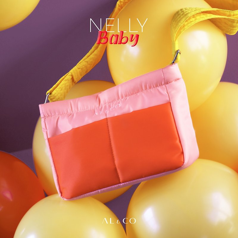 Nylon travel bag in Dora(Pink) - 側背包/斜孭袋 - 尼龍 粉紅色