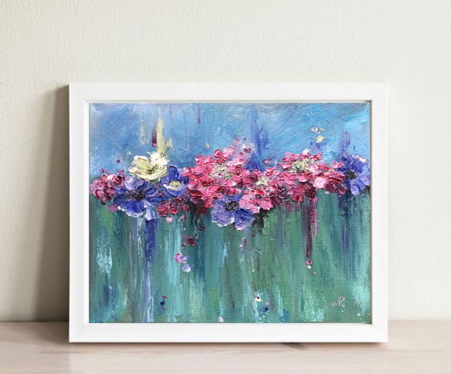 花の油絵 オリジナルの花の絵 - ショップ ArtLolitaRos ポスター・絵