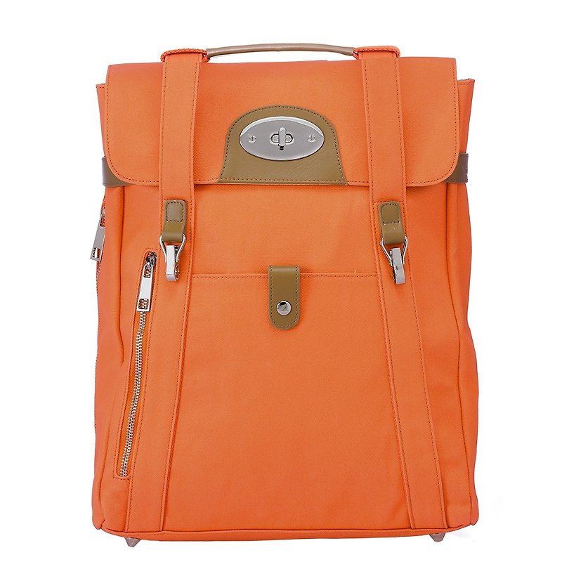 福利品-15吋貝克後背包-桔色 - 後背包/書包 - 其他材質 橘色