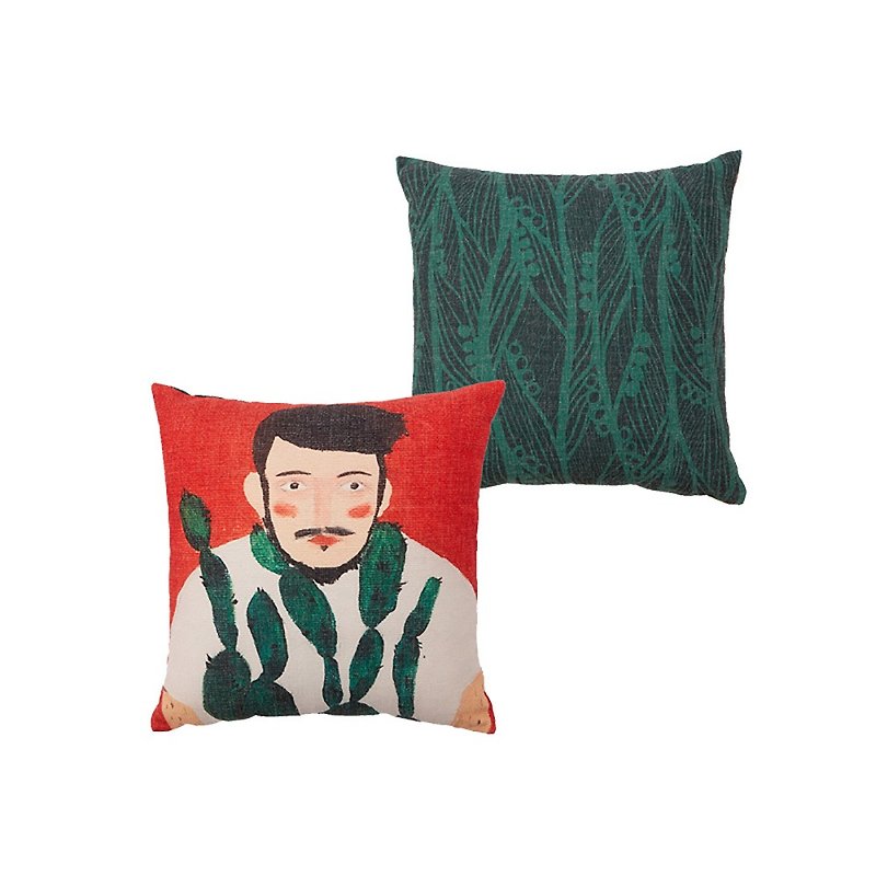 Draft/ciaogao original design fun double-sided hand-painted cactus boy pillow cushion