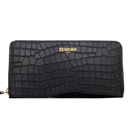 CROSS, CERRUTI 1881, ZENDAR 官方旗艦館 ZENDAR 限量1折 頂級羊皮鱷魚紋拉鍊長夾 全新專櫃展示品
