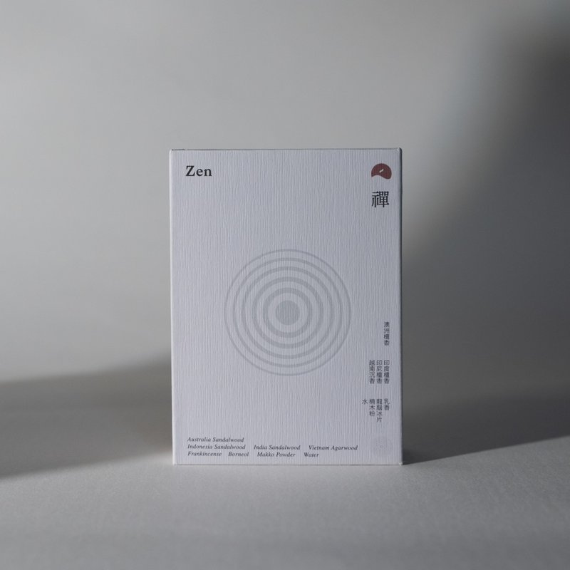 【瞑想】Zen Zen｜白檀メインノート｜香港の手作りお香ブランド - アロマ・線香 - 木製 ホワイト