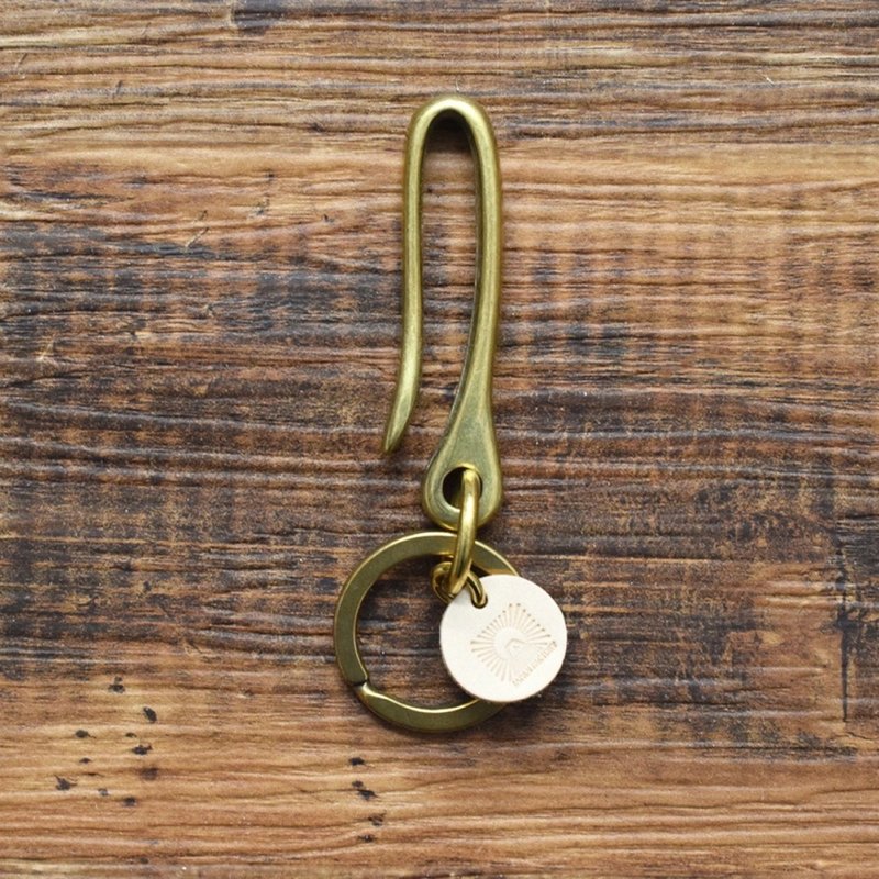 Brass key hook, key holder, key ring, key case, brass, made in Japan - ที่ห้อยกุญแจ - โลหะ สีทอง