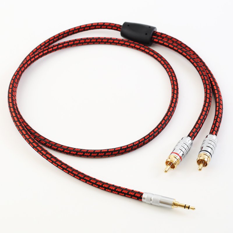 發燒級純銅3.5mm雙聲道轉一分二RCA【川木】全新現貨【W275】 - 科技小物 - 其他材質 