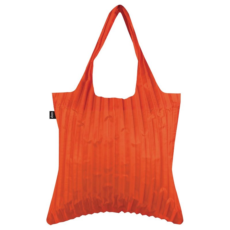 LOQI Shopping Bag-Pleated Bag (Orange PLOR) - กระเป๋าแมสเซนเจอร์ - เส้นใยสังเคราะห์ สีส้ม