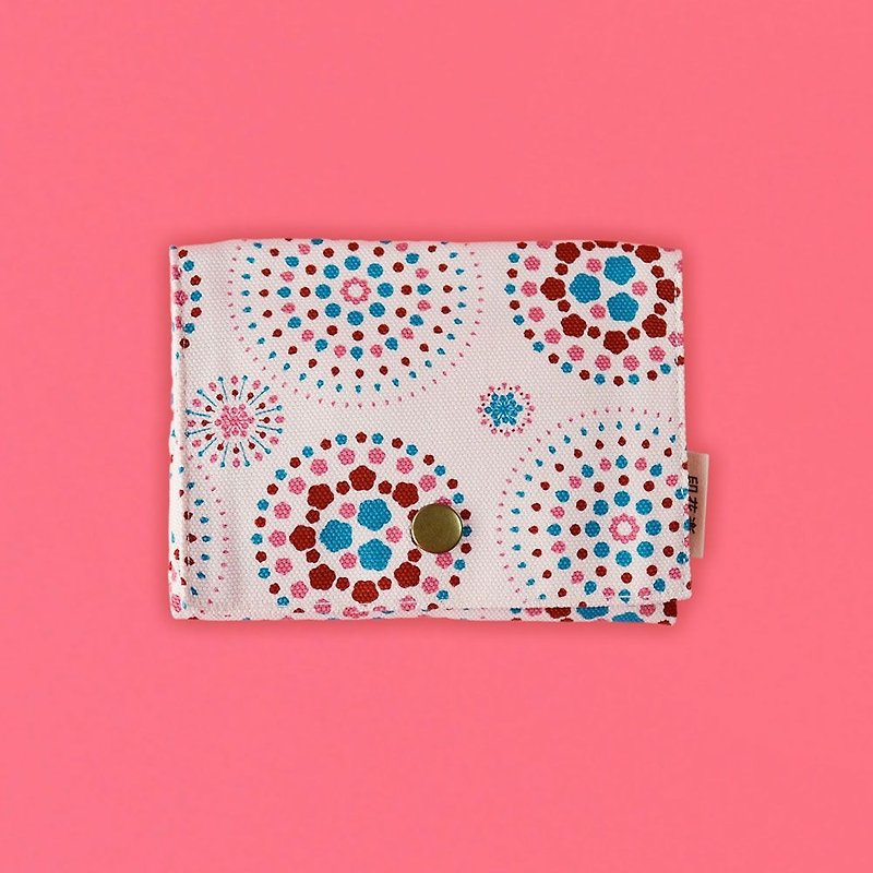 Tissue Paper Handy Pauch / Firework / Gorgeous Pink - กระเป๋าเครื่องสำอาง - ผ้าฝ้าย/ผ้าลินิน 