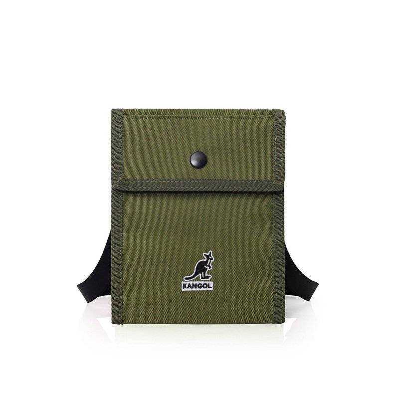 KANGOL Kangaroo Multifunctional Cell Phone Bag-Green - กระเป๋าแมสเซนเจอร์ - เส้นใยสังเคราะห์ 