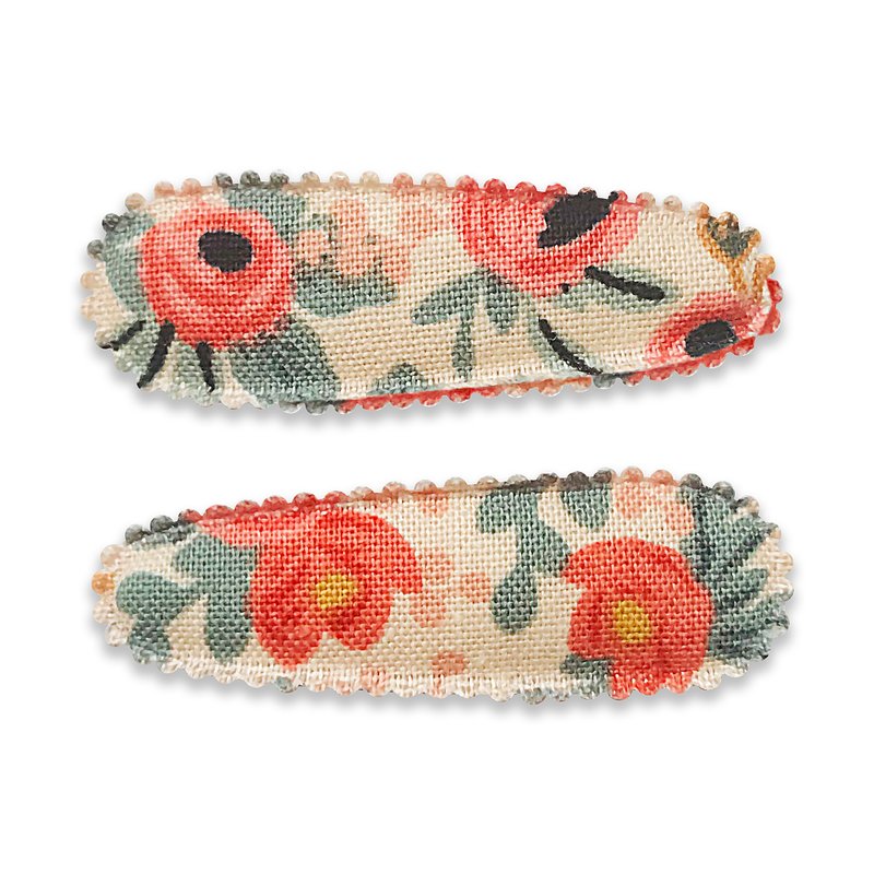 Australian Josie Joan's handmade floral fabric hairpin (L) - Anna - Hair Accessories - Cotton & Hemp 