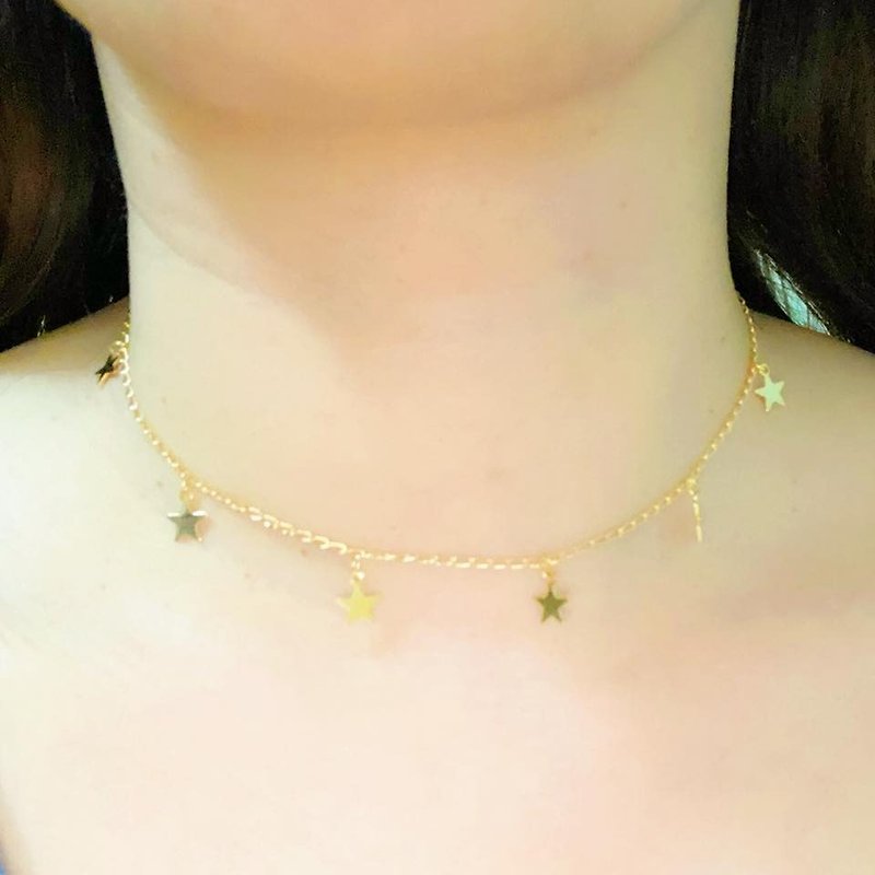 Initial Personalized 16K Gold Plated Choker Cift Simply Chic Bridesmaid Birthday - Chokers - Other Metals Gold