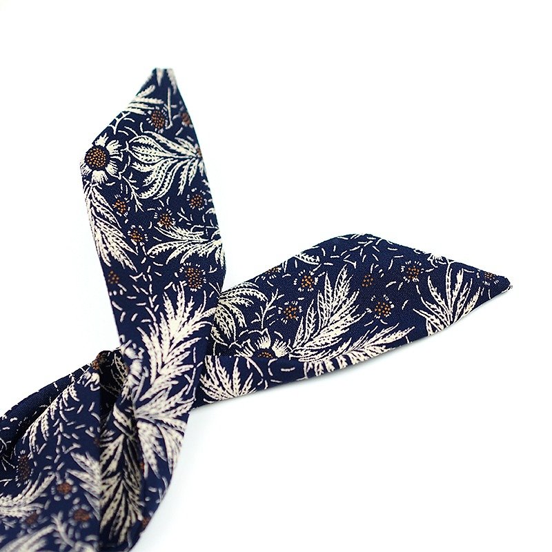多価ヘッドバンドレトロ野生の花のブッシュは{}ダークブルーの海の風を魅力とふくらはぎふくらはぎの村の村のアルミ手のヘアスタイリング髪[A-98] - ヘアアクセサリー - シルク・絹 ブルー