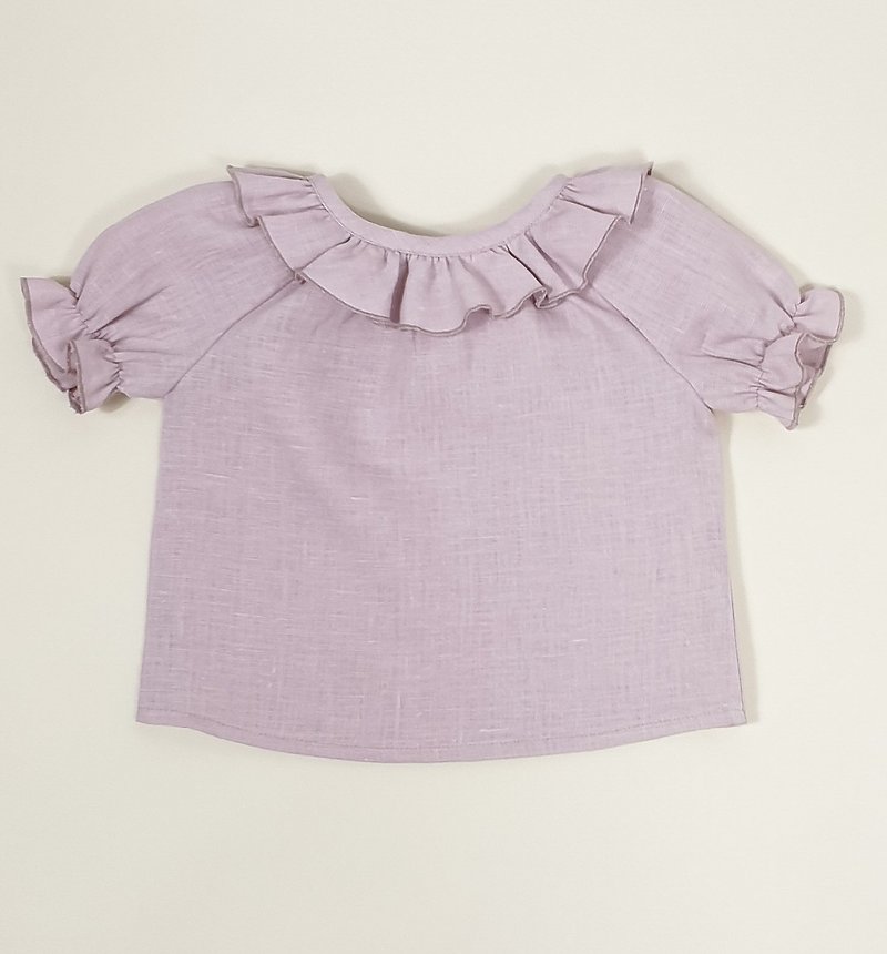 Natural linen boho blouse for baby / toddler girl, boho baby girl blouse
