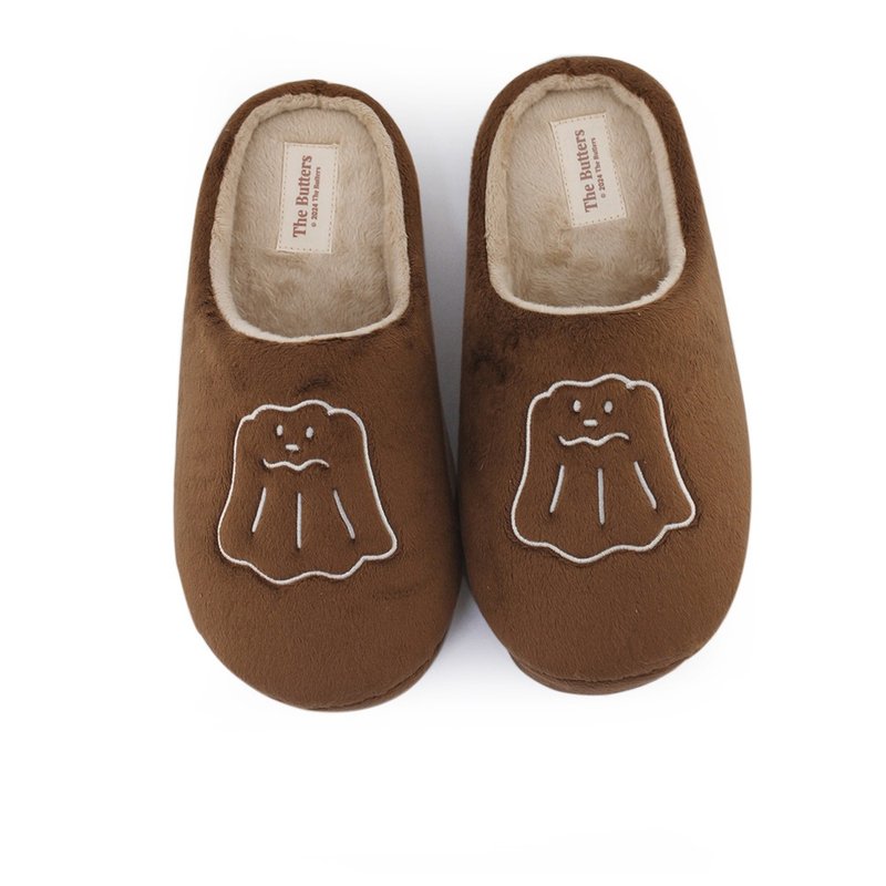 Paidal x The Butters Cream Family Toasted Colulu Plush Indoor Slippers - Indoor Slippers - Cotton & Hemp Brown