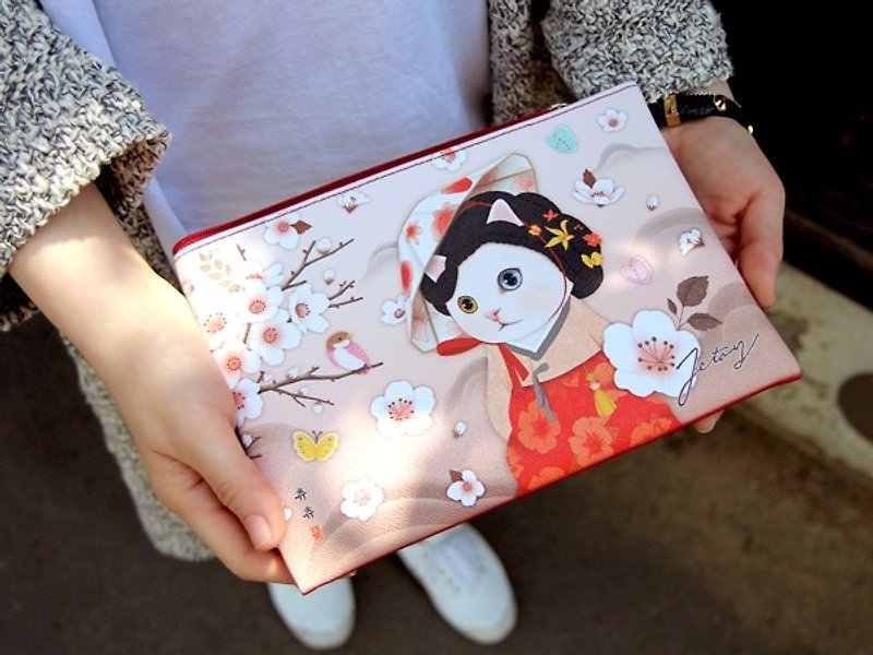 Jetoy, sweet cat lightweight cosmetic _Myeong wol ~ J1605902 - Toiletry Bags & Pouches - Other Materials Red