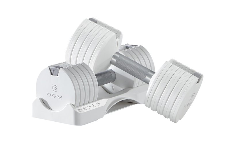 Pure Series 5.6kg (12.5LB) 5-section weight adjustable dumbbell (white) double - Fitness Equipment - Other Metals White