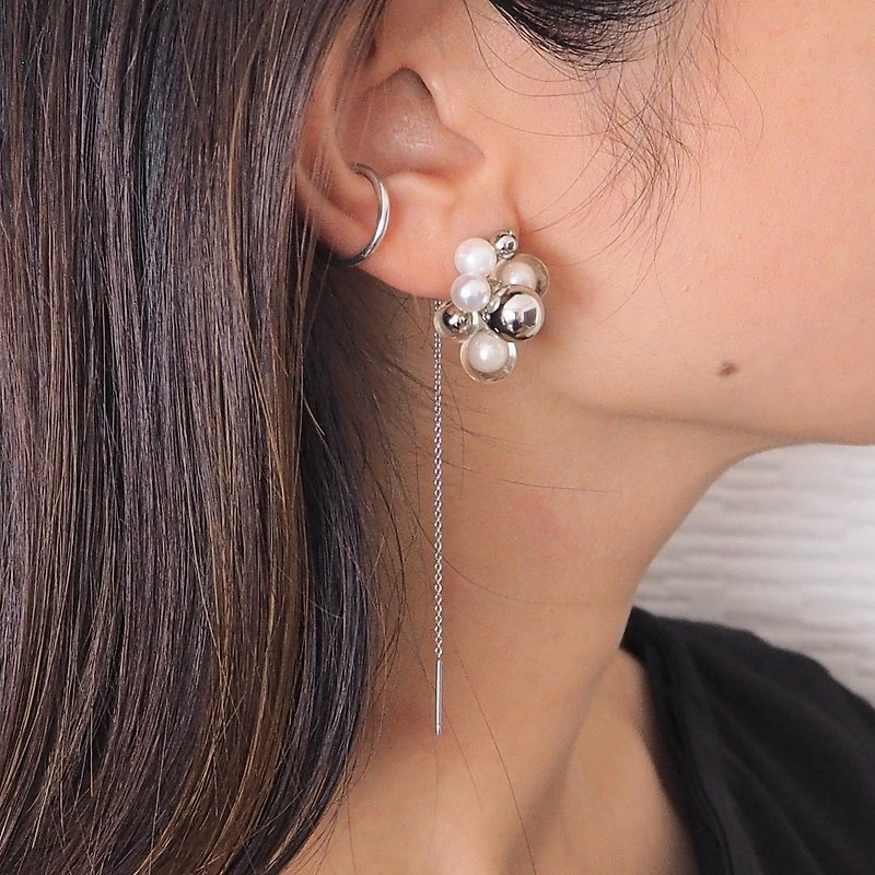 Pearl Earrings & Clip-ons Silver - bloom silver