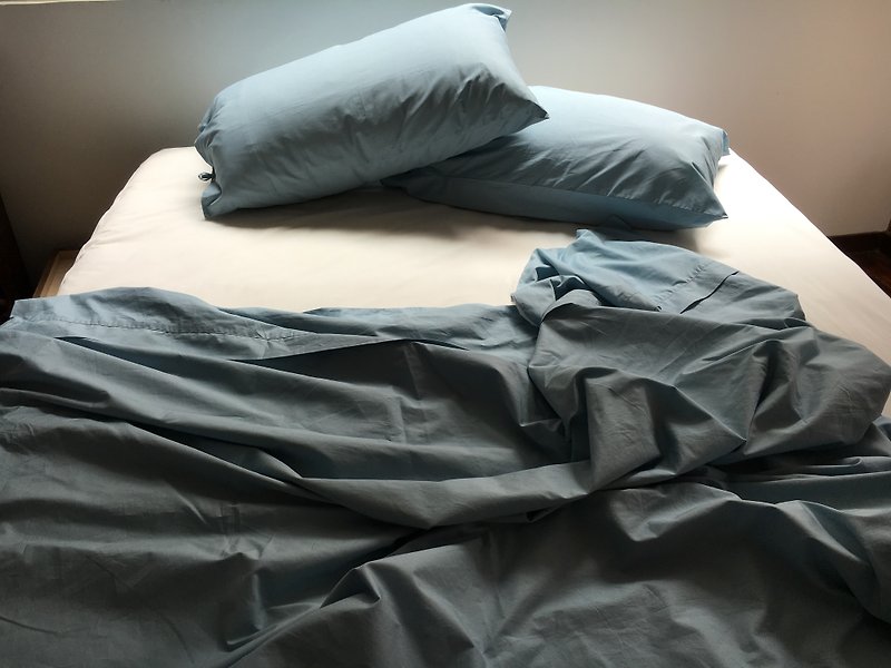 (No stock, please do not place an order) My Sweet Guardian night waiting for me organic cotton large four groups - light indigo - Bedding - Cotton & Hemp Blue