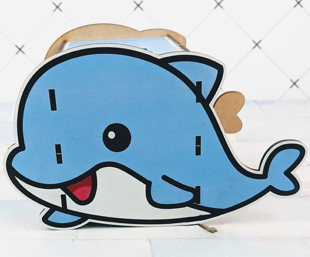 m&m Endangered wildlife banks 貯金箱 イルカ DIY - イルカの貯金箱** - ショップ happy-home 貯金箱 - Pinkoi