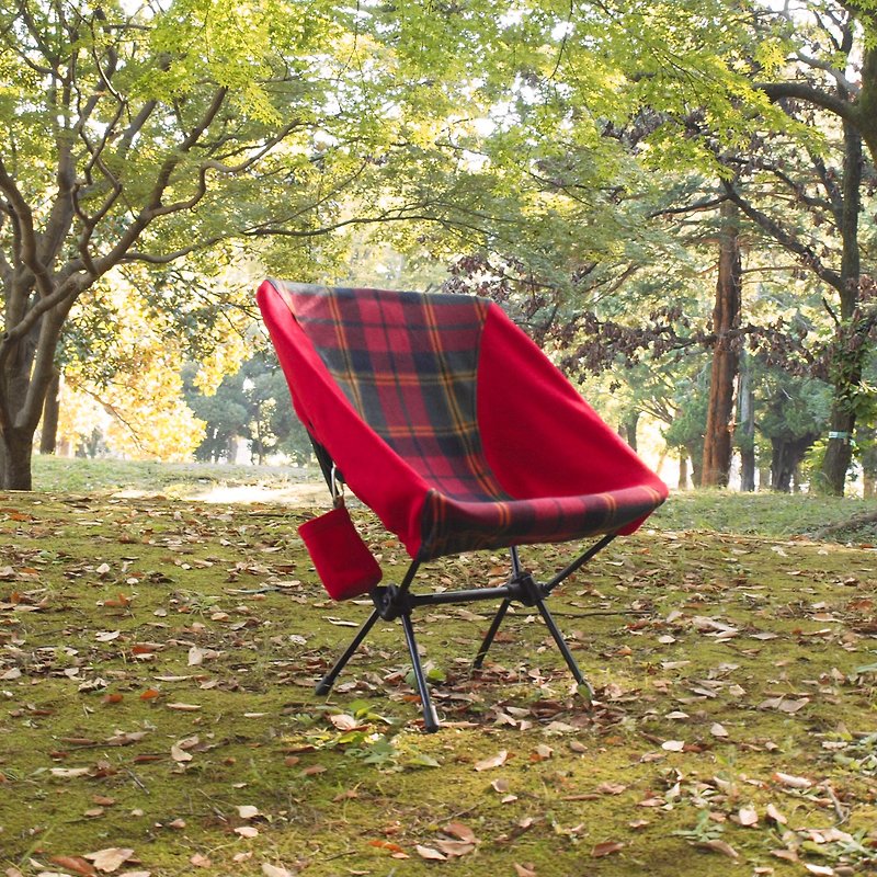 camping chair cover red check fleece - Camping Gear & Picnic Sets - Other Man-Made Fibers Red