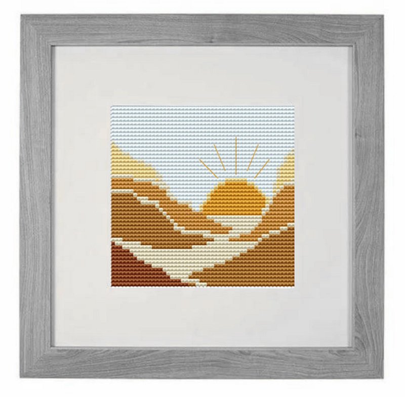 刺繡 貓 easy embroidery DIY, Landscape cross stitch pattern pdf - 其他數位設計 - 其他材質 