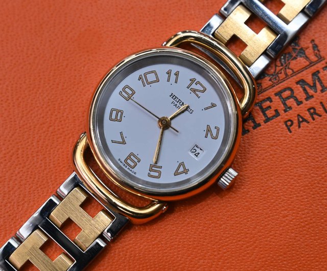 367 HERMES エルメス　プルマン　レディース　レザーバンド　ベージュ 367 HERMES エルメス プルマン レディース レザーバンド