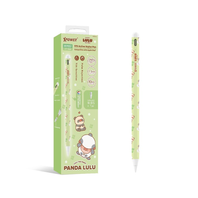 XPower x 罐頭豬LuLu  ST6-L2 磁吸主動式觸控筆 (iPad 專用) - 其他 - 其他金屬 綠色