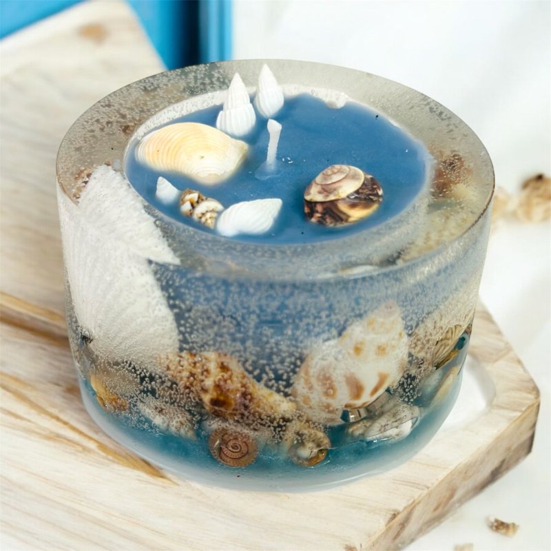 (客製化禮物) 海洋戀曲 香薰蠟燭 客製 婚禮小物 香氛 療癒小物 - 香氛蠟燭/燭台 - 蠟 